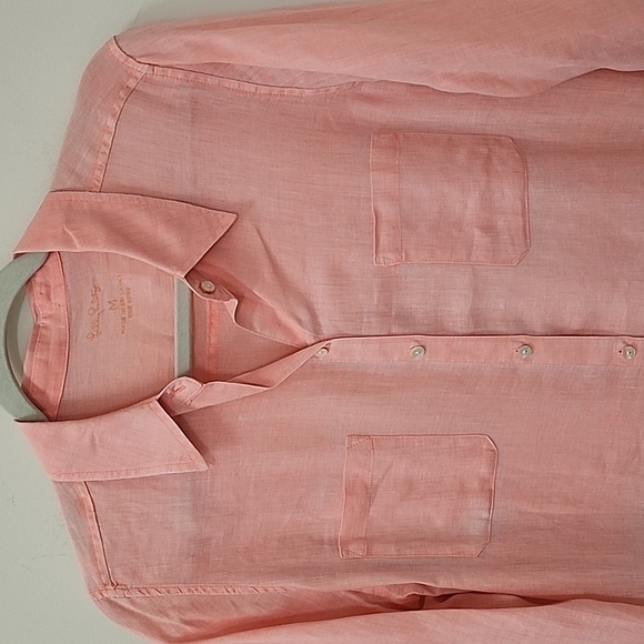 Lilly Pulitzer 100% Linen Women's Sea View Button-Down  Size Medium - Picture 6 of 16